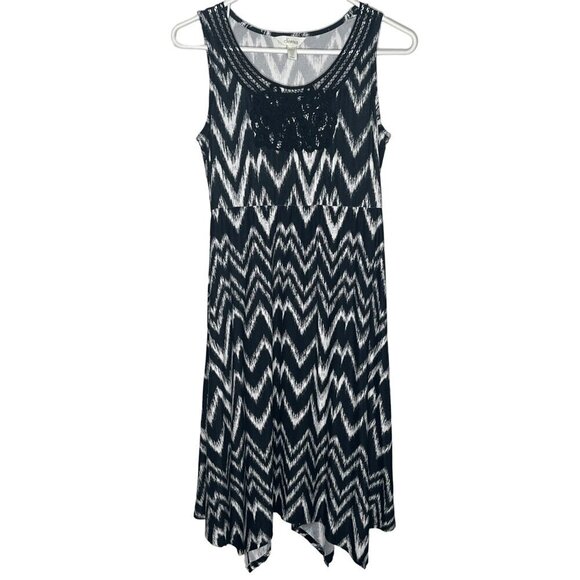 Soma Soutache Sleeveless Short Dress Arch Ikat size xs asymmetrical - Picture 2 of 12